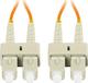 Lanberg PATCHCORD SWIATLOWODOWY MM SC/UPC-SC/UPC DUPLEX 3.0MM OM2 50/125 LSZH 5M POMARANCZOWY LANBERG