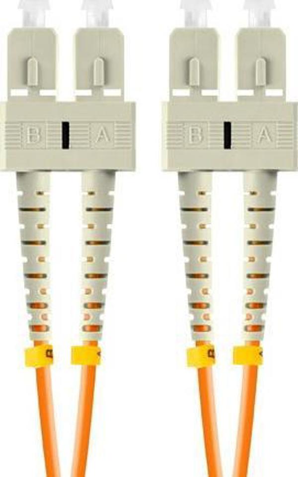 Lanberg PATCHCORD SWIATLOWODOWY MM SC/UPC-SC/UPC DUPLEX 3.0MM OM2 50/125 LSZH 5M POMARANCZOWY LANBERG