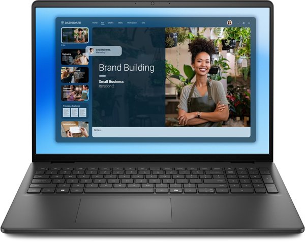 Laptop Dell 16 DC16250 W11P C7-150U/16GB/1TB/16.0 FHD+/Int/FgrPr/WLAN + BT/Backlit Kb/3 Cell/3YPS Carbon Black