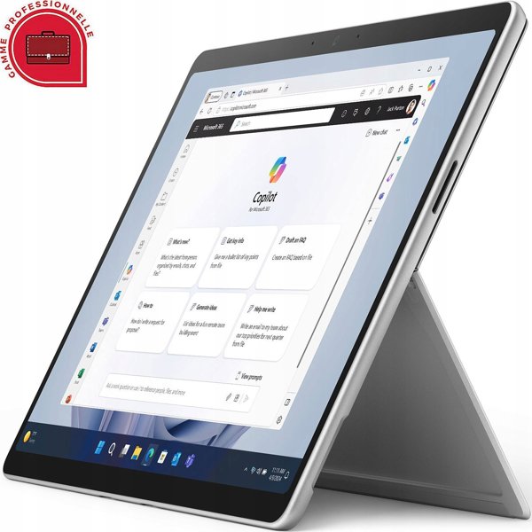 Microsoft Surface Pro 10 5G, Intel Core Ultra 5, 16GB RAM, 256GB SSD, 13" Touchscreen, Wi-Fi 7, Windows 11 Pro, Πλατίνα
