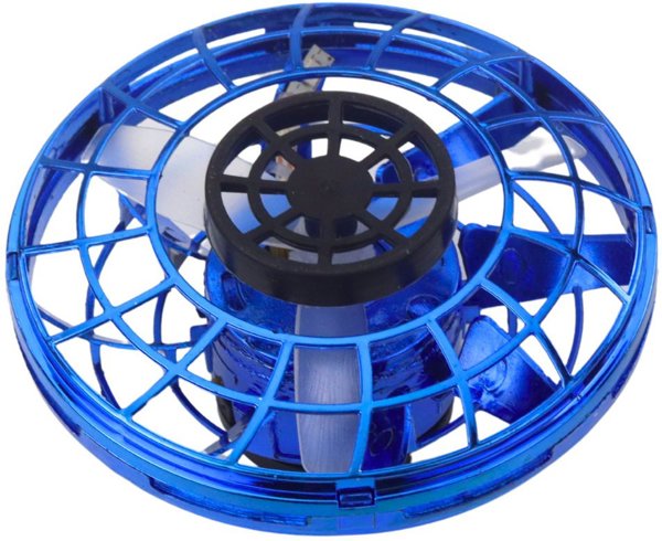 Ιπτάμενος Δίσκος UFO με Φως LED και Γυροσκόπιο Μπλε