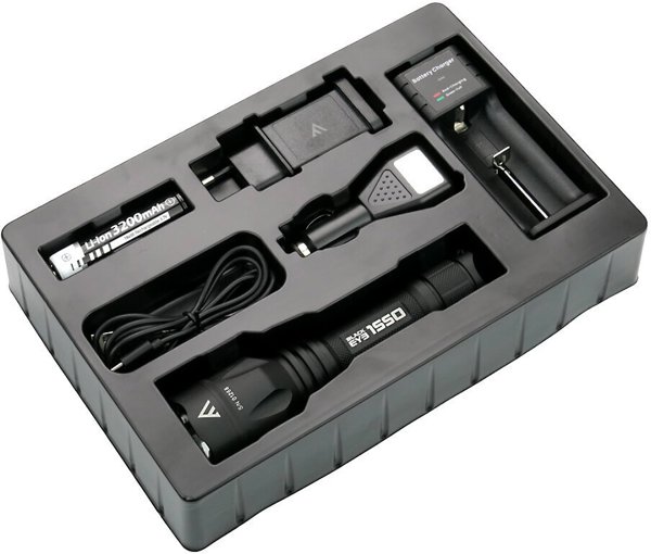 MacTronic Black Eye 1550 Επαναφορτιζόμενος Φακός Χειρός LED 1550 Lumens THH0047