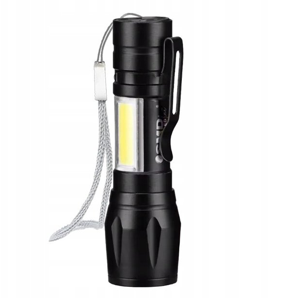 LATARKA LED ZOOM AKU 5W XPE+ COB+ ETUI