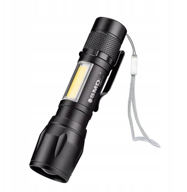 LATARKA LED ZOOM AKU 5W XPE+ COB+ ETUI