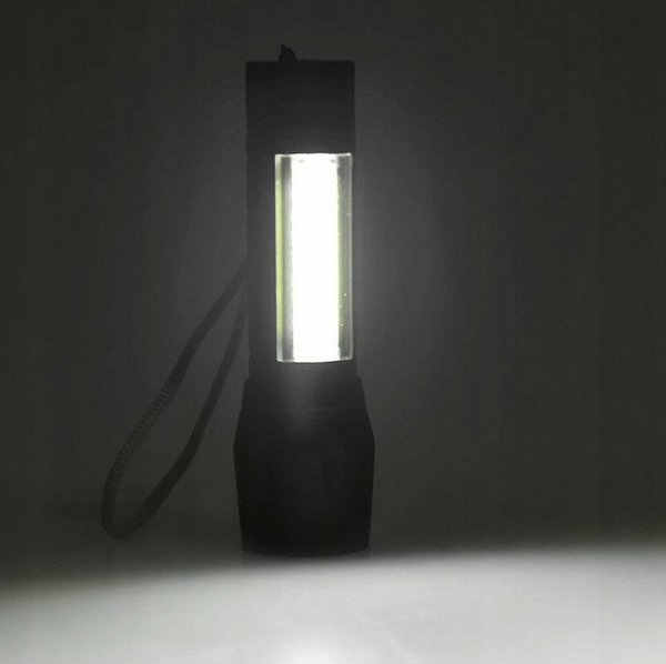 LATARKA LED ZOOM AKU 5W XPE+ COB+ ETUI