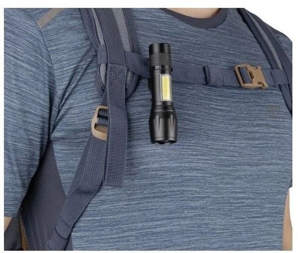 LATARKA LED ZOOM AKU 5W XPE+ COB+ ETUI