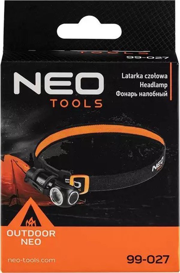 Neo Φακός Κεφαλής Επαναφορτιζόμενος 600 lm, CREE XPG3 LED, USB, 90m (99-027)