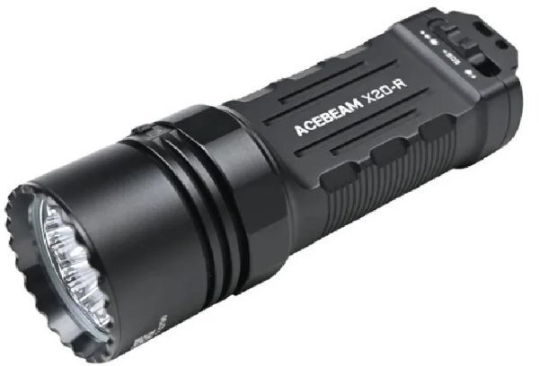 Φακός Acebeam X20R, 6500K, Επαναφορτιζόμενος, Μαύρο Χρώμα