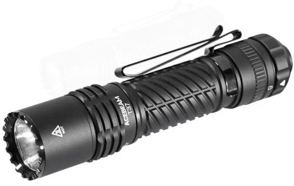 Acebeam T37 Φακός LED, Επαναφορτιζόμενος, Μαύρο Χρώμα