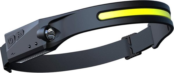 Φακός Κεφαλής Hurtel LED με Αισθητήρα Κίνησης, Επαναφορτιζόμενος USB-C, IPX4, 1200mAh