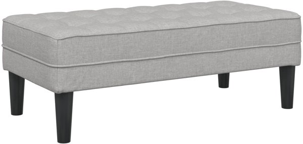 vidaXL Πάγκος Σύννεφο Γκρι 113x57x39 cm με Υφασμάτινη Επένδυση