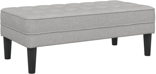 vidaXL Πάγκος Σύννεφο Γκρι 113x57x39 cm με Υφασμάτινη Επένδυση