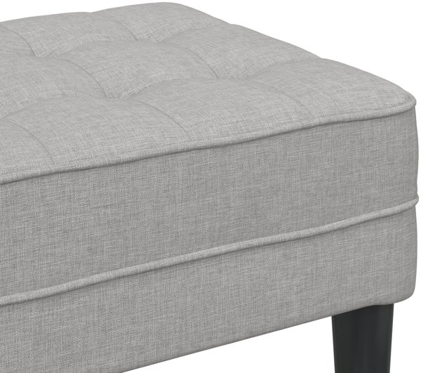 vidaXL Πάγκος Σύννεφο Γκρι 113x57x39 cm με Υφασμάτινη Επένδυση