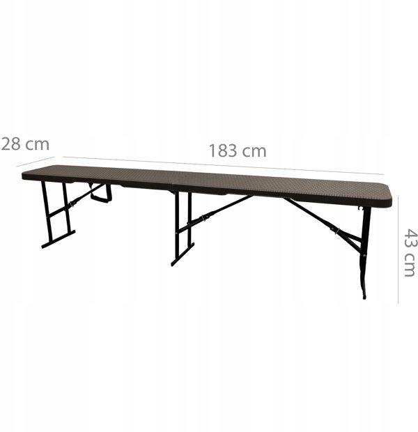Πάγκος Τραπεζάκι Catering Τεχνορατάν 180cm