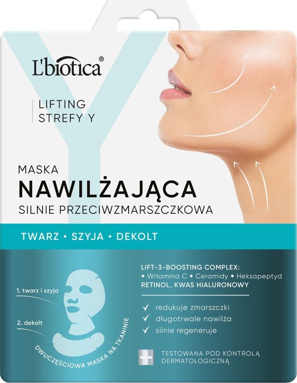 LBIOTICA / BIOVAX L`BIOTICA Lifting Strefy Y Ενυδατική μάσκα ισχυρής αντιρυτιδικής δράσης