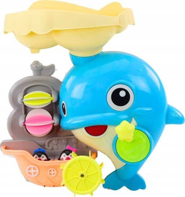 LeanToys Blue Dolphin Σετ Παιχνίδι Μπάνιου με Νερό, Πλαστικό, 3+ Ετών