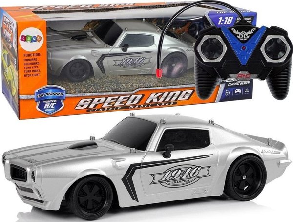 LeanToys Auto Sportowe R/C 1:18 srebrne Champion