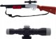 LeanToys Karabin Strzelba Rekwizyt Pasek Na Ramie Luneta Brazowy dzwiek 65cm