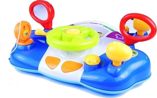 LeanToys Διαδραστικό Παιδικό Τιμόνι Με Ήχους, Εκπαιδευτικό Παιχνίδι Για Αγόρια