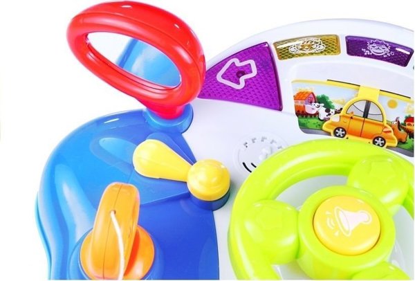 LeanToys Διαδραστικό Παιδικό Τιμόνι Με Ήχους, Εκπαιδευτικό Παιχνίδι Για Αγόρια