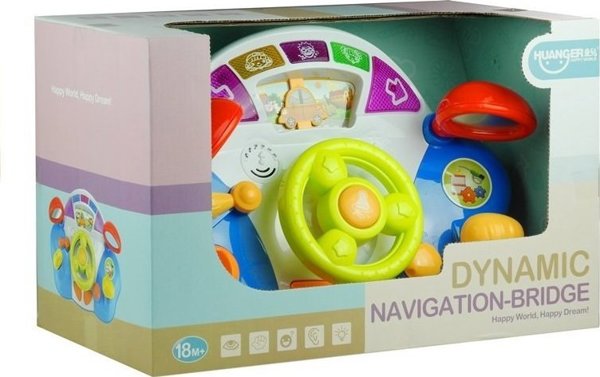 LeanToys Διαδραστικό Παιδικό Τιμόνι Με Ήχους, Εκπαιδευτικό Παιχνίδι Για Αγόρια