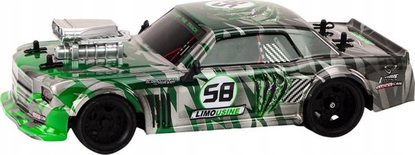 LeanToys Τηλεκατευθυνόμενο Αυτοκίνητο RC 1:16, Drift με Λαστιχένιους Τροχούς, Πράσινο, για Παιδιά από 3 Ετών