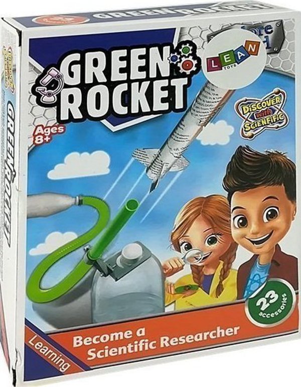 LeanToys Εκπαιδευτικό Παιχνίδι Πύραυλος με Συμπιεσμένο Αέρα DIY, Σετ Κατασκευής για Παιδιά 8+ Ετών