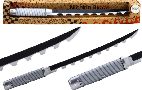 LeanToys Σπαθί Σαμουράι Nichirin με Ήχο, Μπαταρίες και Άνετη Λαβή, Μαύρο