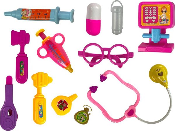 LeanToys Σετ Παιδικός Γιατρός σε Βαλιτσάκι με Στηθοσκόπιο Ροζ