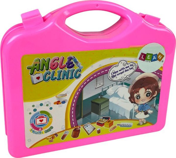 LeanToys Σετ Παιδικός Γιατρός σε Βαλιτσάκι με Στηθοσκόπιο Ροζ