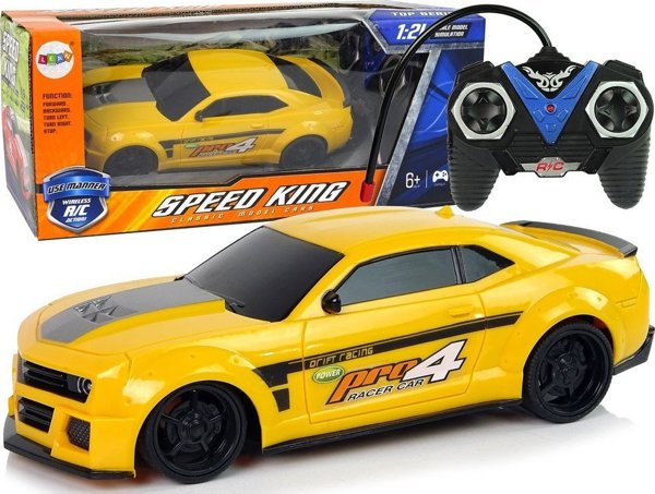 LeanToys Auto sportowe 1:24 zdalnie sterowane zolte