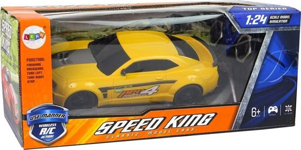 LeanToys Auto sportowe 1:24 zdalnie sterowane zolte