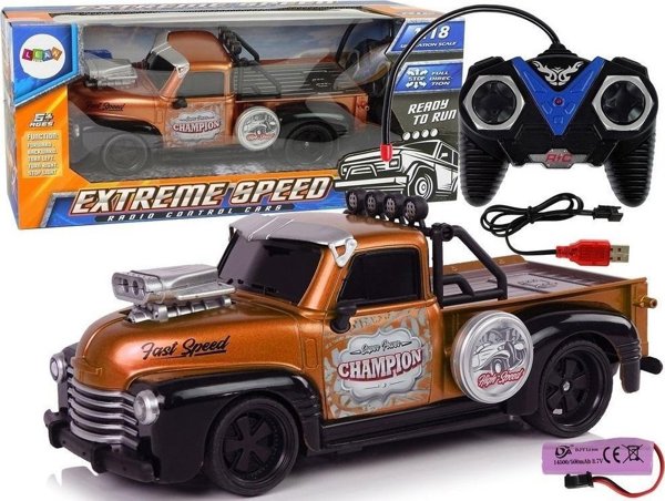 LeanToys Αυτοκίνητο τηλεκατευθυνόμενο 1:18 καφέ Pick-up