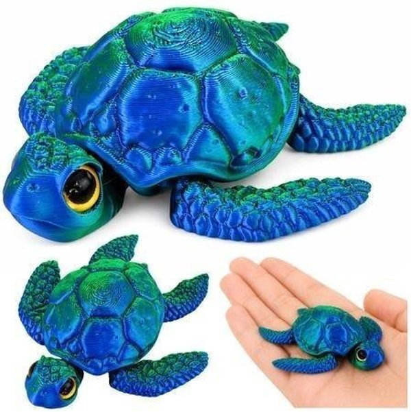 LeanToys 3D Θαλάσσια Χελώνα Παιχνίδι με Κινούμενα Στοιχεία 8cm