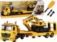 LeanToys Φορτηγό Μεταφοράς και Ερπυστριοφόρος Εκσκαφέας DIY Συναρμολόγησης με Ήχο και Φώτα, Κίτρινο