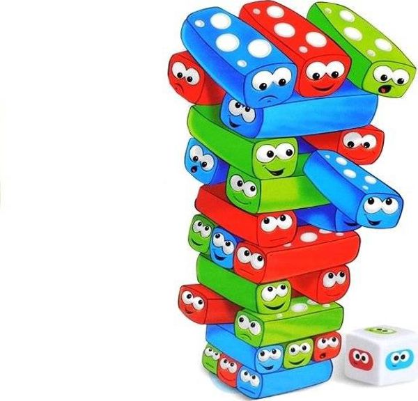 Lean Sport Παιχνίδι Δεξιοτήτων Jenga Πύργος με Τουβλάκια Σκουλήκια για Παιδιά 3+ Ετών