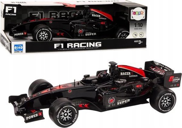 LeanToys Αγωνιστικό Αυτοκίνητο F1, Κλίμακα 1:10, Με Κίνηση και Ήχους, Μαύρο
