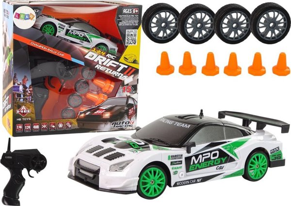LeanToys Τηλεκατευθυνόμενο Αθλητικό Αυτοκίνητο Drift R/C, 15 km/h, Με Αλλαγή Τροχών