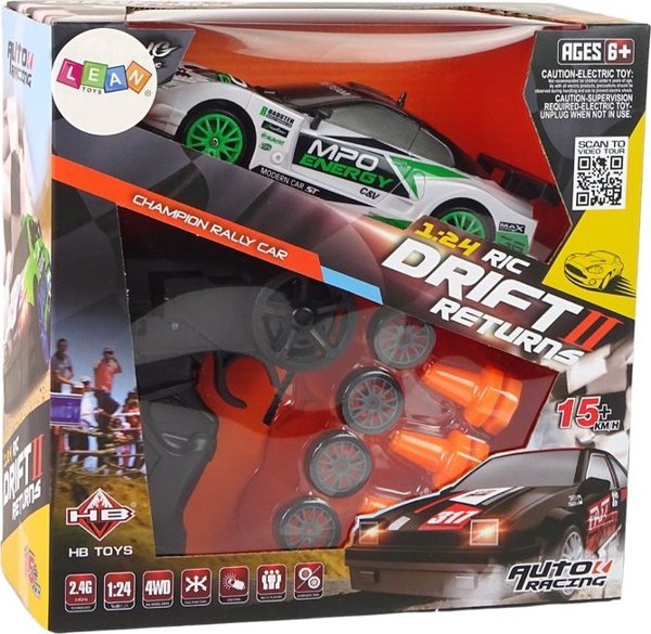 LeanToys Τηλεκατευθυνόμενο Αθλητικό Αυτοκίνητο Drift R/C, 15 km/h, Με Αλλαγή Τροχών
