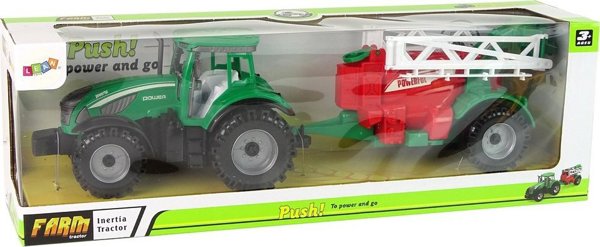 LeanToys Τρακτέρ Γεωργίας με Ψεκαστήρα, Παιχνίδι με Μηχανισμό Τριβής, Πράσινο