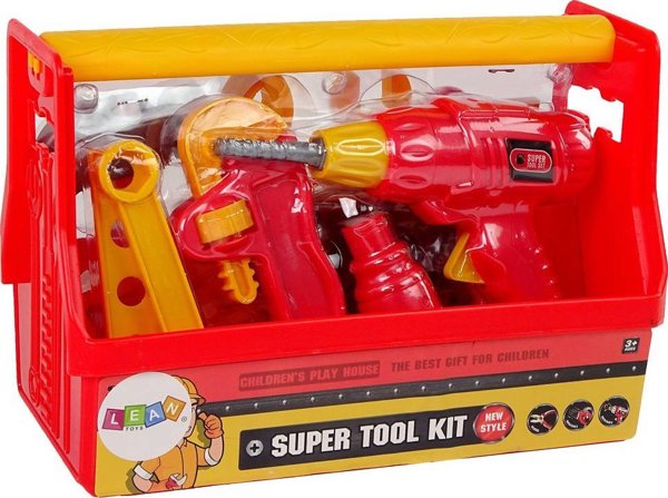 LeanToys Σετ Εργαλείων για Παιδιά σε Βαλιτσάκι, Σφυρί και Πένσες, Κόκκινο