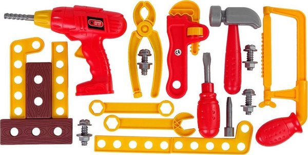 LeanToys Σετ Εργαλείων για Παιδιά σε Βαλιτσάκι, Σφυρί και Πένσες, Κόκκινο