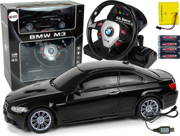 LeanToys τηλεκατευθυνόμενο αυτοκίνητο BMW M3 μαύρο 1:18 2,4 G με ήχο και φώτα