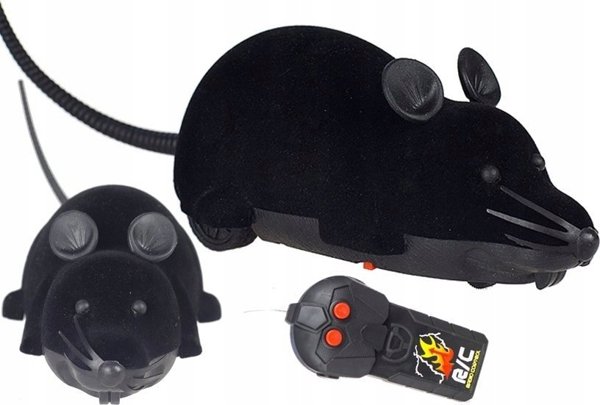 LeanToys Mysz Zdalnie Sterowana z Pilotem czarna