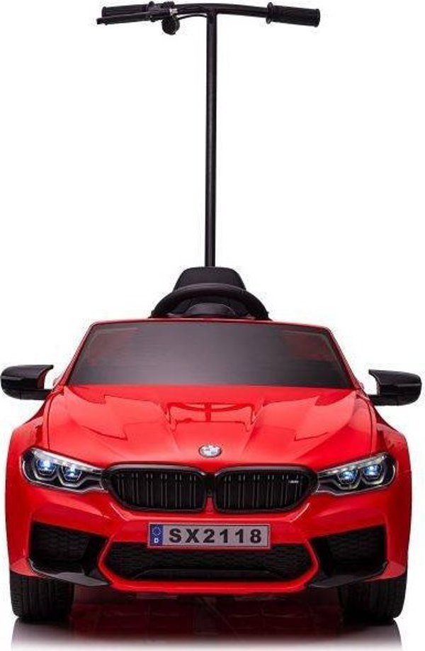 Lean Cars Παιδικό Ηλεκτροκίνητο Αυτοκίνητο BMW M5 12V με Τηλεχειριστήριο και LED Φώτα, Κόκκινο Βαμμένο