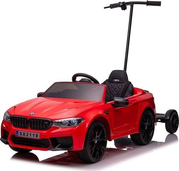 Lean Cars Παιδικό Ηλεκτροκίνητο Αυτοκίνητο BMW M5 12V με Τηλεχειριστήριο και LED Φώτα, Κόκκινο Βαμμένο