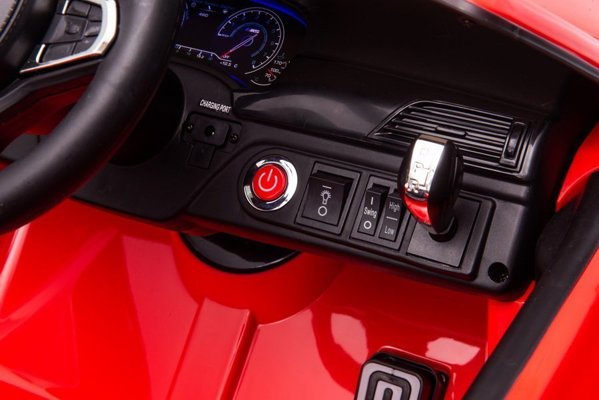 Lean Cars Παιδικό Ηλεκτροκίνητο Αυτοκίνητο BMW M5 12V με Τηλεχειριστήριο και LED Φώτα, Κόκκινο Βαμμένο