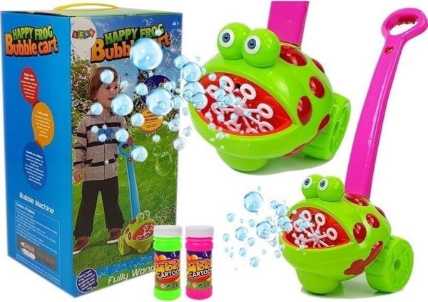 LeanToys Μηχανή Φυσαλίδων Σαπουνιού Βάτραχος με Ροζ Λαβή Μουσική Φώτα