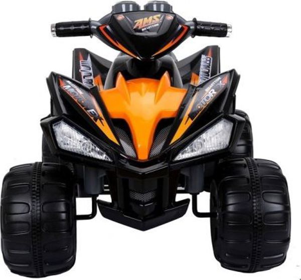 Lean Cars Quad Παιδικό Ηλεκτροκίνητο Αυτοκίνητο με Μεγάλες Ρόδες, Μαύρο
