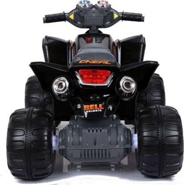 Lean Cars Quad Παιδικό Ηλεκτροκίνητο Αυτοκίνητο με Μεγάλες Ρόδες, Μαύρο